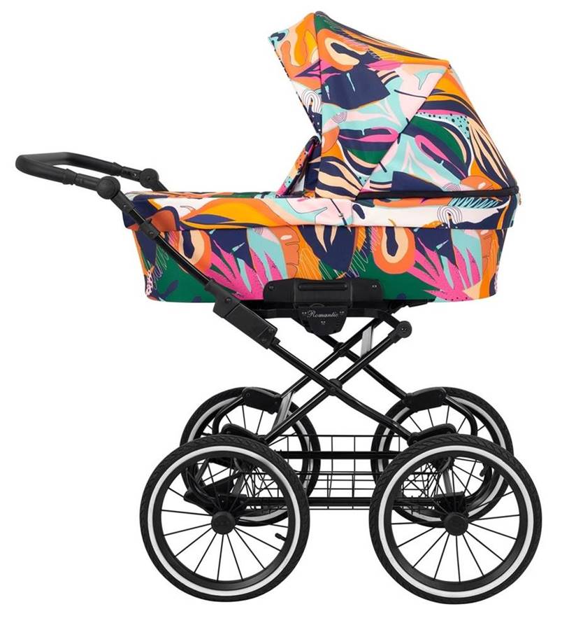 Wózek dziecięcy Kunert Romantic – retro design, duże koła, kolorowa gondola 01, dostępny w sklepie dadi-shop